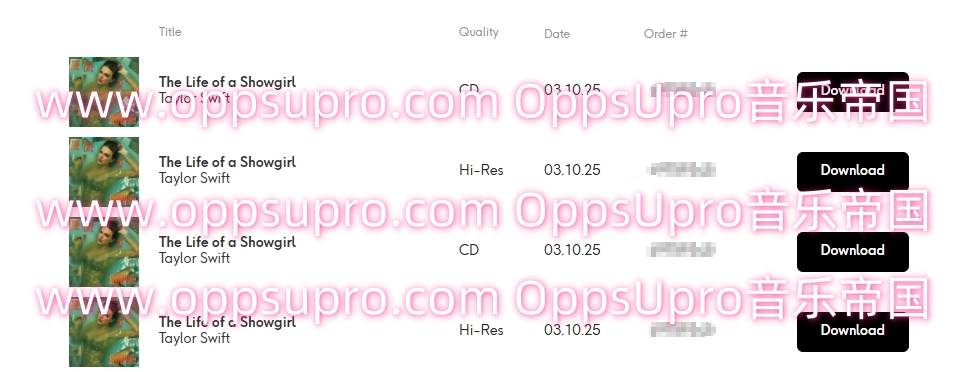 图片[2]-Taylor Swift – The Life of a ShowgirlⒺ【48kHz／24bit】德国区-OppsUpro音乐帝国
